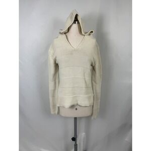 GAP Women Small/Medium Chunky Knit Hoodie Thick Cozy Old Money Preppy Neutral